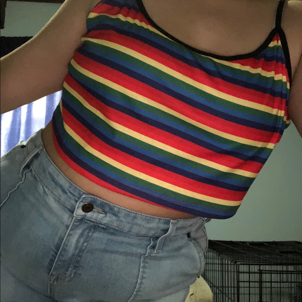 Shein Striped Crop Tank